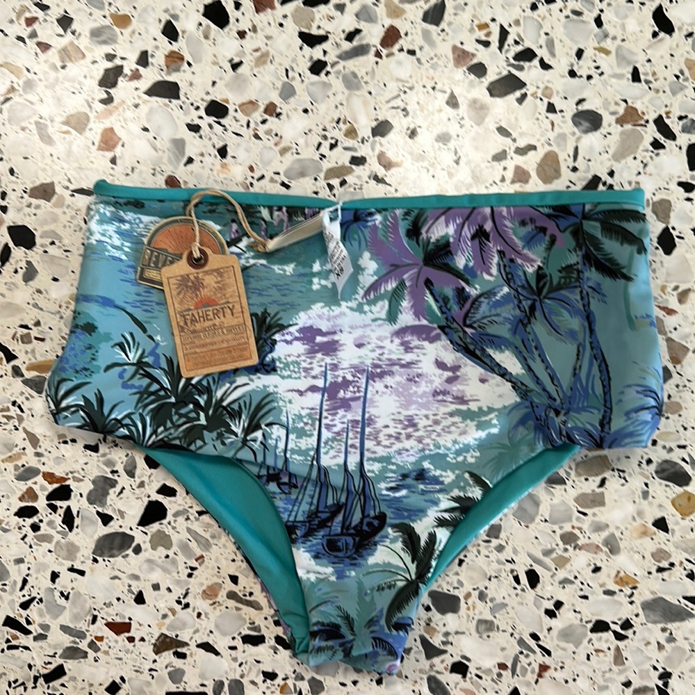 Faherty High-waisted Bikini Bottom